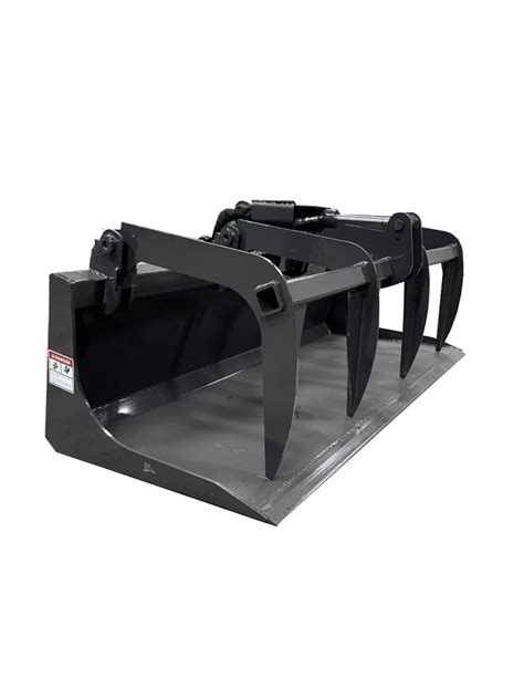 1 skid steer with grapple bucket|skid steer scrap grapple bucket.